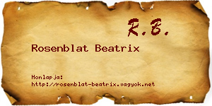 Rosenblat Beatrix névjegykártya