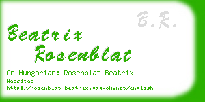 beatrix rosenblat business card
